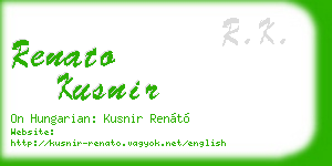 renato kusnir business card